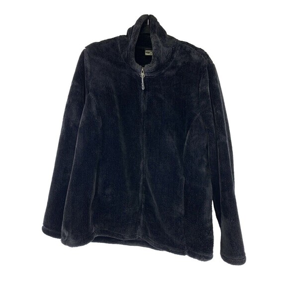 BOGO 32 Degrees Heat Fleece Jacket Black Full Zip Soft Plush Pockets Womens XXL - Picture 1 of 10